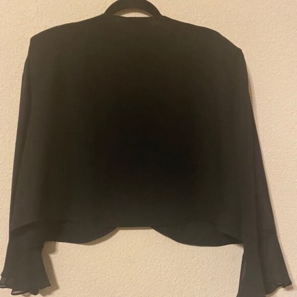 Black Chiffon Dress with Matching Jacket - Picture 4 of 11